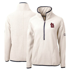 MLB St. Louis Cardinals Cutter & Buck Women's Cascade Eco Sherpa Fleece Quarter-Zip Pullover Jacket