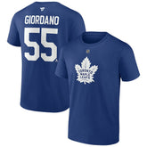 NHL Blue Mark Giordano Toronto Maple Leafs Fanatics Authentic Stack Name & Number T-Shirt