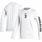 Juventus Team Crest Long Sleeve T-Shirt - Adidas White