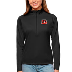 Antigua Women's Tribute Half-Zip Top - Cincinnati Bengals