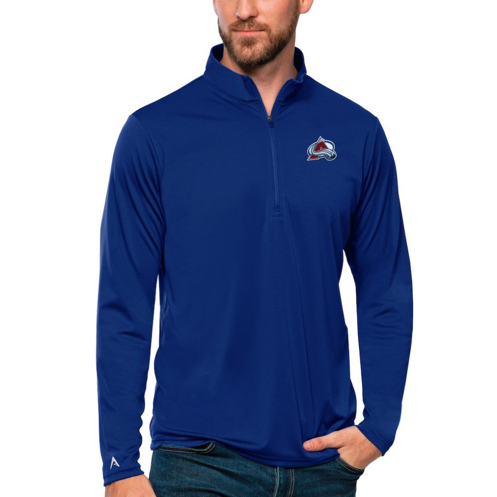 NHL Royal Colorado Avalanche Antigua Tribute Quarter-Zip Pullover Top