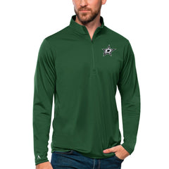 NHL Forest Green Dallas Stars Antigua Tribute Quarter-Zip Pullover Top