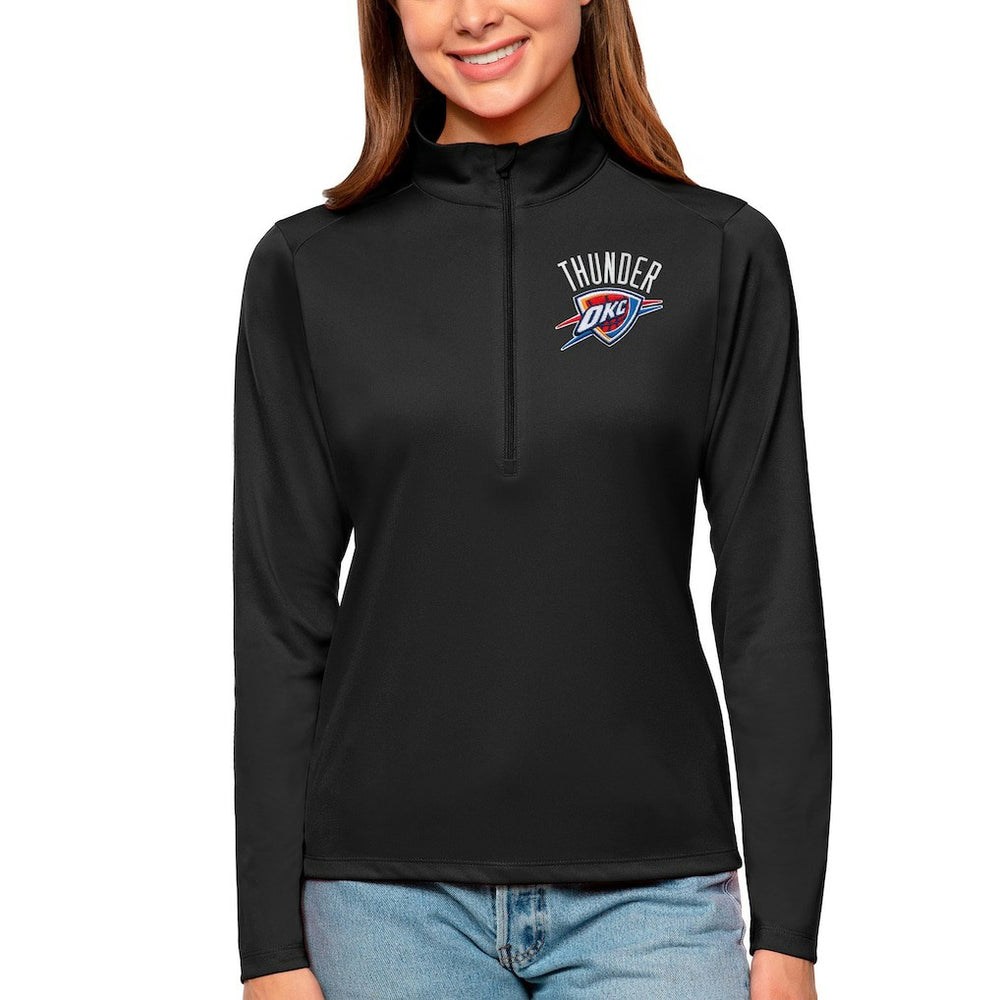 NBA Oklahoma City Thunder Antigua Women's Tribute Half-Zip Top