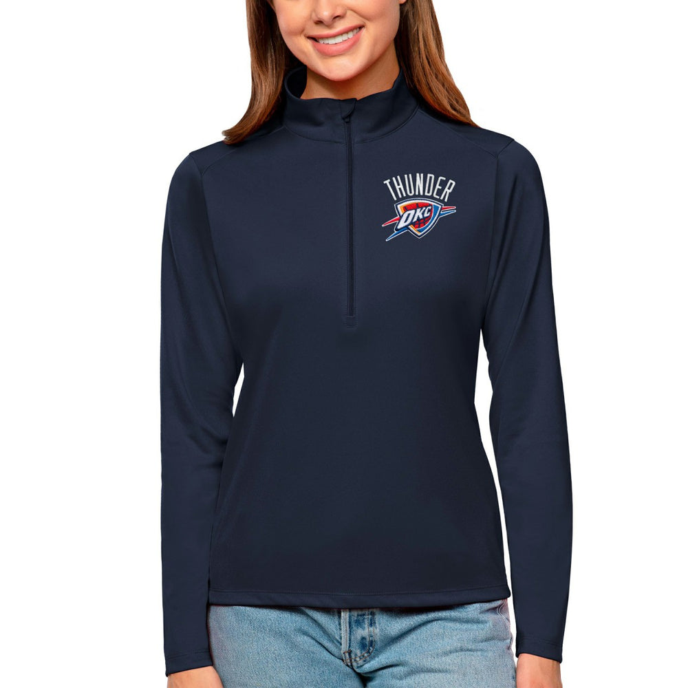 NBA Oklahoma City Thunder Antigua Women's Tribute Half-Zip Top