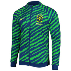 Brazil National Team 2022 Academy Pro Anthem Performance Raglan Full-Zip Jacket - Nike Blue/Green