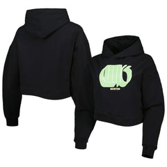 NBA Boston Celtics Lusso Women's Layla World Tour Cropped Pullover Hoodie