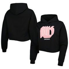 NBA Chicago Bulls Lusso Women's Layla World Tour Cropped Pullover Hoodie sale