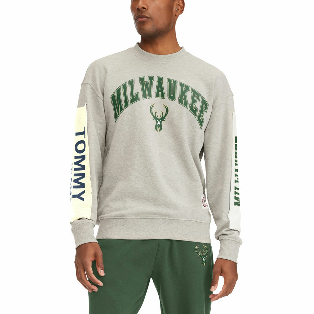 NBA Milwaukee Bucks Tommy Jeans James Patch Pullover Sweatshirt