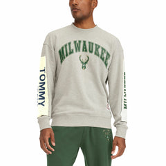 NBA Milwaukee Bucks Tommy Jeans James Patch Pullover Sweatshirt