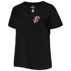 MLB San Francisco Giants Women's Plus Size #1 Mom 2-Hit V-Neck T-Shirt