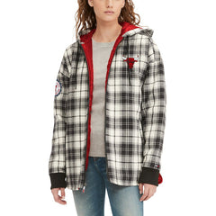 NBA Chicago Bulls Tommy Jeans Women's Molly Flannel Full-Zip Hoodie