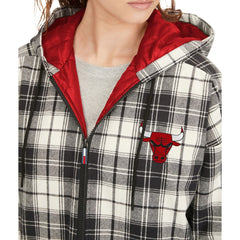 NBA Chicago Bulls Tommy Jeans Women's Molly Flannel Full-Zip Hoodie