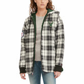 NBA Milwaukee Bucks Tommy Jeans Women's Molly Flannel Full-Zip Hoodie
