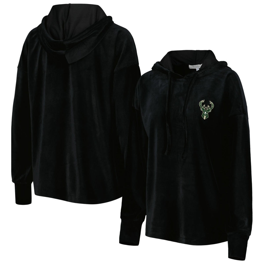 NBA Milwaukee Bucks Touch Women's End Line Velour Pullover Hoodie