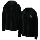 NBA Milwaukee Bucks Touch Women's End Line Velour Pullover Hoodie