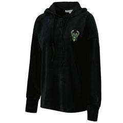 NBA Milwaukee Bucks Touch Women's End Line Velour Pullover Hoodie
