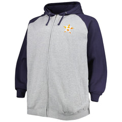 MLB Houston Astros Big & Tall Raglan Full-Zip Hoodie