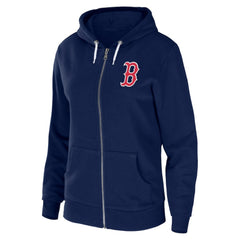 MLB Boston Red Sox WEAR by Erin Andrews Women's Sponge Fleece Full-Zip Hoodie