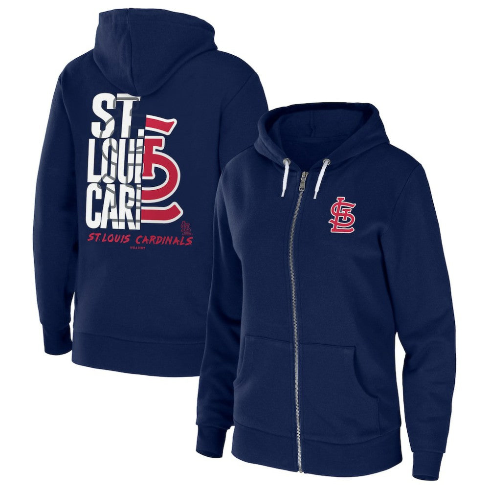 MLB St. Louis Cardinals WEAR by Erin Andrews Women's Sponge Fleece Full-Zip Hoodie