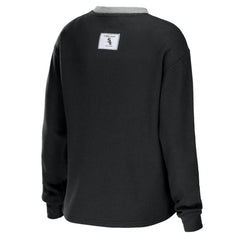 MLB Chicago White Sox WEAR by Erin Andrews Women's Waffle Henley Long Sleeve T-Shirt
