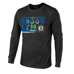 NBA Brooklyn Nets Majestic Threads City and State Tri-Blend Long Sleeve T-Shirt