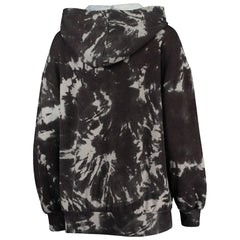 NBA Brooklyn Nets Majestic Threads Women's Burble Tie-Dye Tri-Blend Pullover Hoodie