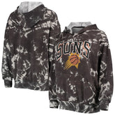 NBA Phoenix Suns Majestic Threads Women's Burble Tie-Dye Tri-Blend Pullover Hoodie