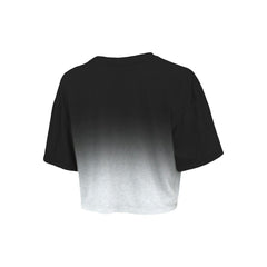 NBA Brooklyn Nets Majestic Threads Women's Repeat Dip-Dye Cropped T-Shirt
