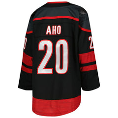 NHL Black Sebastian Aho Carolina Hurricanes Youth Home Premier Player Jersey