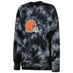 MSX by Michael Strahan Women's Bailey Tie-Dye Tri-Blend Pullover Sweatshirt - Cleveland Browns