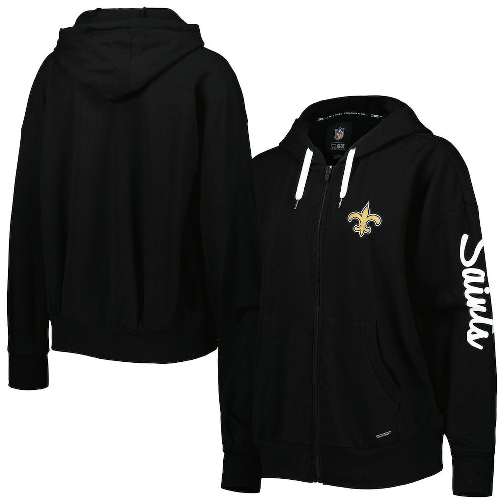 MSX by Michael Strahan Women's Emerson Lightweight Full-Zip Hoodie - New Orleans Saints