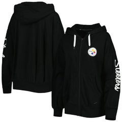 MSX by Michael Strahan Women's Emerson Lightweight Full-Zip Hoodie - Pittsburgh Steelers