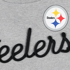 Touch Women's Outfield Deep V-Back Waist Length Pullover Sweatshirt - Pittsburgh Steelers