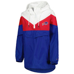 Tommy Hilfiger Women's Staci Half-Zip Hoodie Windbreaker Jacket - Buffalo Bills