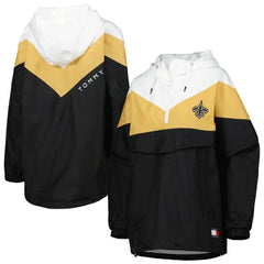 Tommy Hilfiger Women's Staci Half-Zip Hoodie Windbreaker Jacket - New Orleans Saints