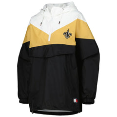 Tommy Hilfiger Women's Staci Half-Zip Hoodie Windbreaker Jacket - New Orleans Saints