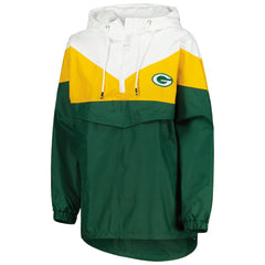 Tommy Hilfiger Women's Staci Half-Zip Hoodie Windbreaker Jacket - Green Bay Packers