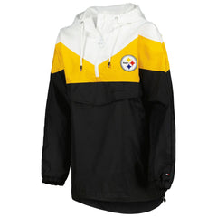 Tommy Hilfiger Women's Staci Half-Zip Hoodie Windbreaker Jacket - Pittsburgh Steelers