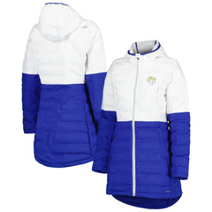 MSX by Michael Strahan Women's Willow Quilted Hoodie Full-Zip Jacket - Los Angeles Rams