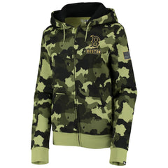 MLB Boston Red Sox New Era Women's 2022 MLB Armed Forces Day Camo Full-Zip Hoodie