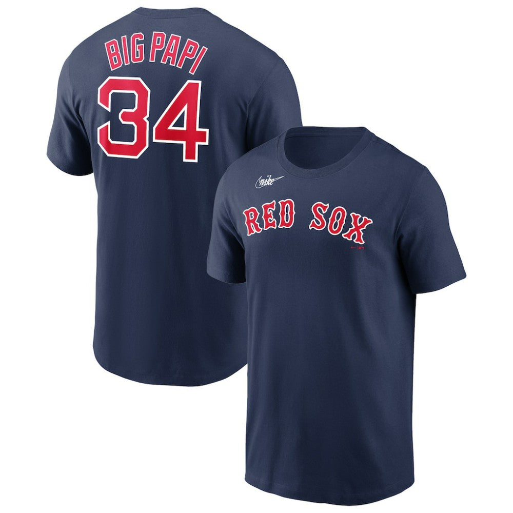 MLB David Ortiz Boston Red Sox Nike Name & Number Wordmark T-Shirt