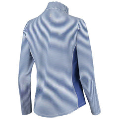 MLB Chicago Cubs Tommy Bahama Women's Aubrey Stripe Block IslandZone Half-Zip Jacket