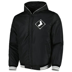 MLB Chicago White Sox JH Design Reversible Fleece Full-Snap Hoodie Jacket