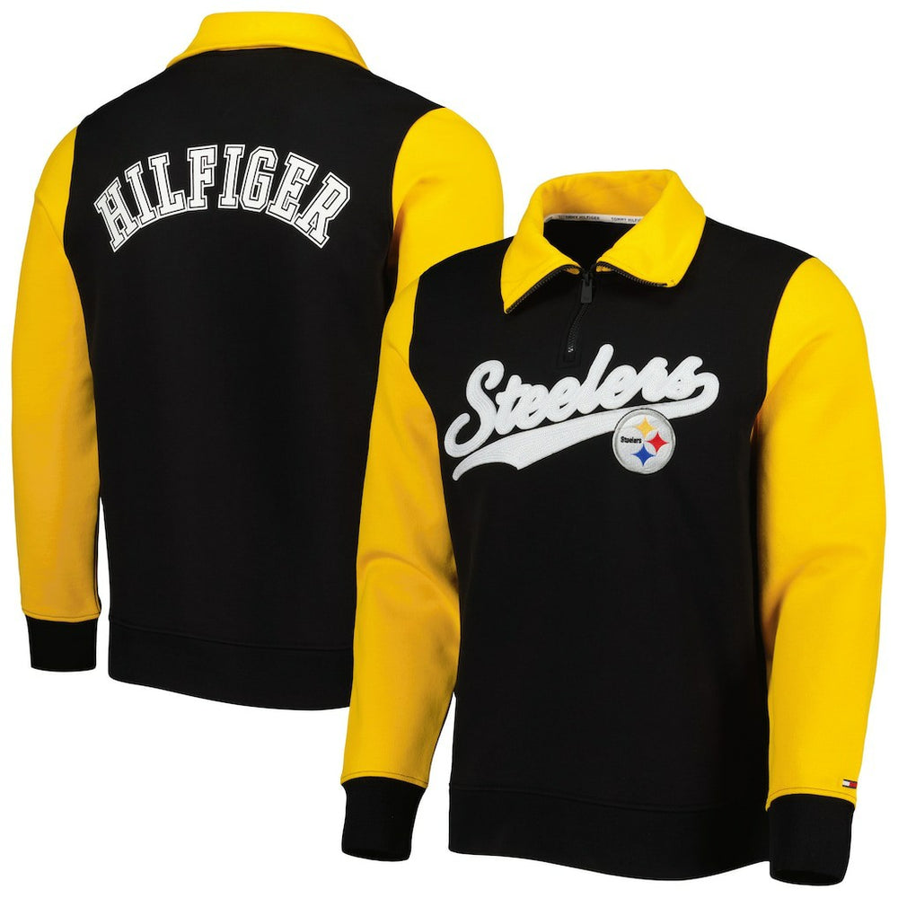 Tommy Hilfiger Aiden Quarter-Zip Sweatshirt - Pittsburgh Steelers
