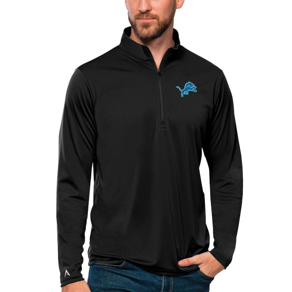 Antigua Tribute Quarter-Zip Lightweight Pullover Top - Detroit Lions