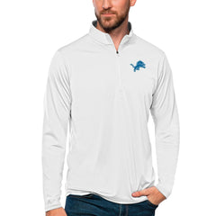 Antigua Tribute Quarter-Zip Lightweight Pullover Top - Detroit Lions