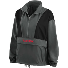 MLB Boston Red Sox WEAR by Erin Andrews Women's Packable Half-Zip Jacket
