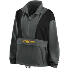 MLB Athletics WEAR by Erin Andrews Women's Packable Half-Zip Jacket