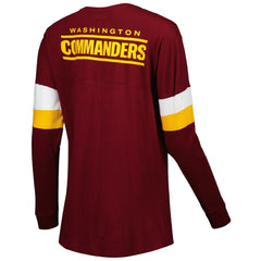 Women's Athletic Varsity Lace-Up Lightweight Long Sleeve T-Shirt - Washington Commanders