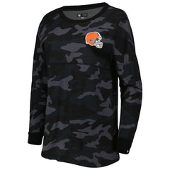Women's Camo Long Sleeve T-Shirt - Cleveland Browns